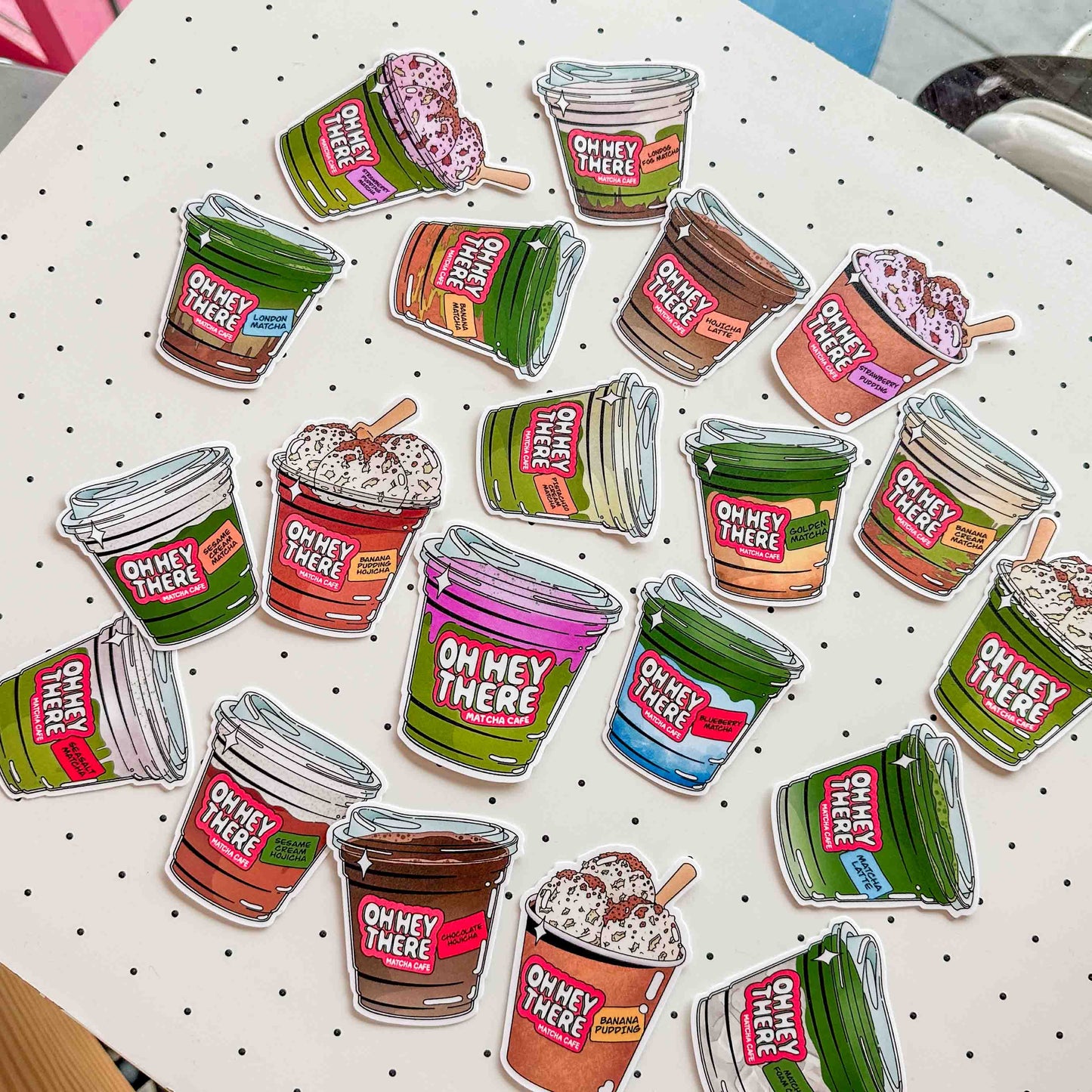 Strawberry Cream Matcha - Drink Sticker