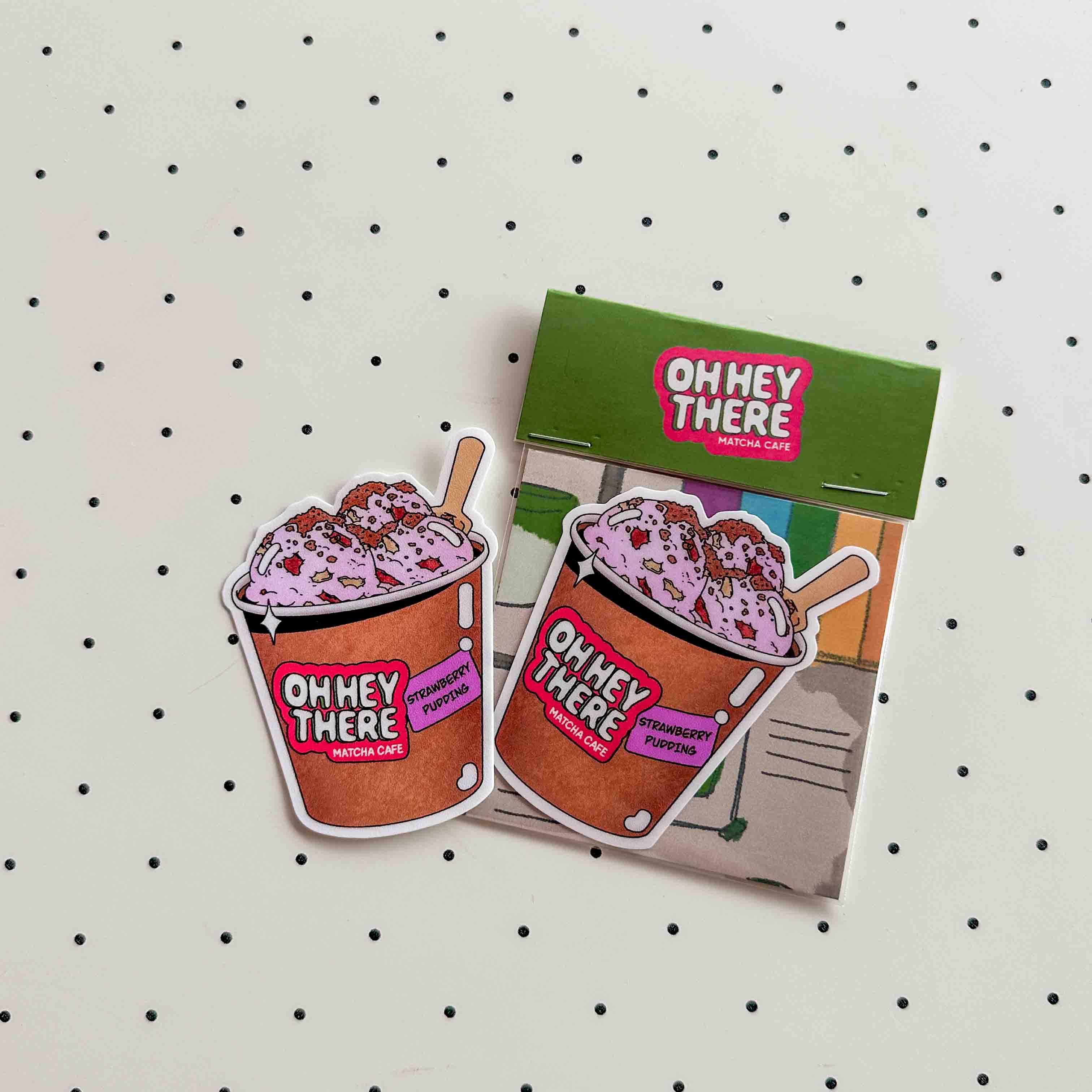 Strawberry Pudding - Drink Sticker