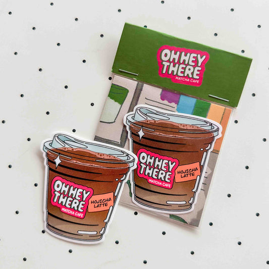 Hojicha Latte - Drink Sticker