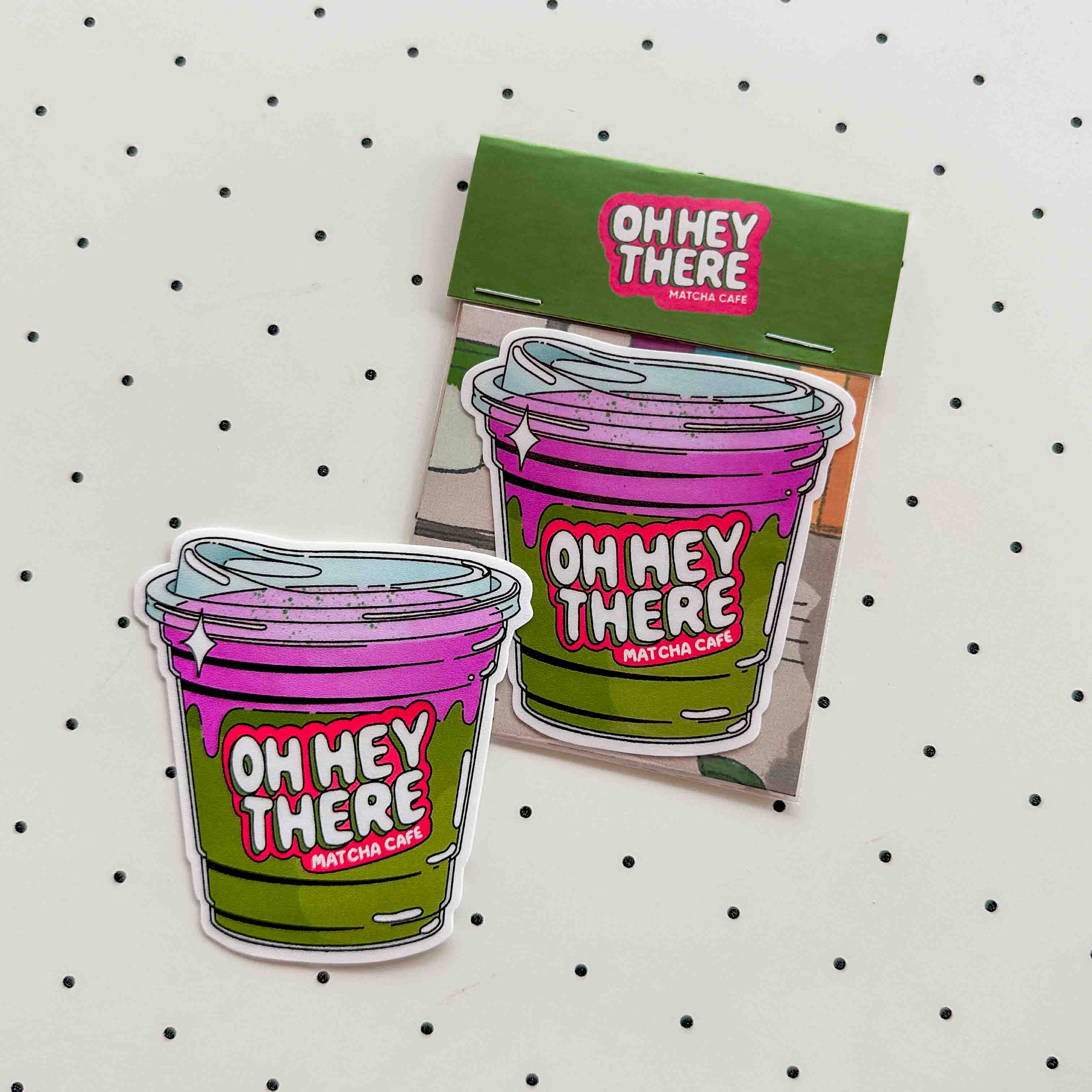 Strawberry Cream Matcha - Drink Sticker