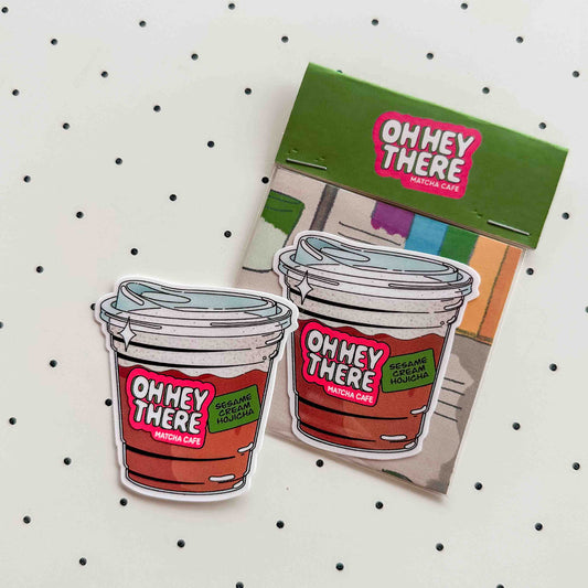 Sesame Cream Hojicha - Drink Sticker